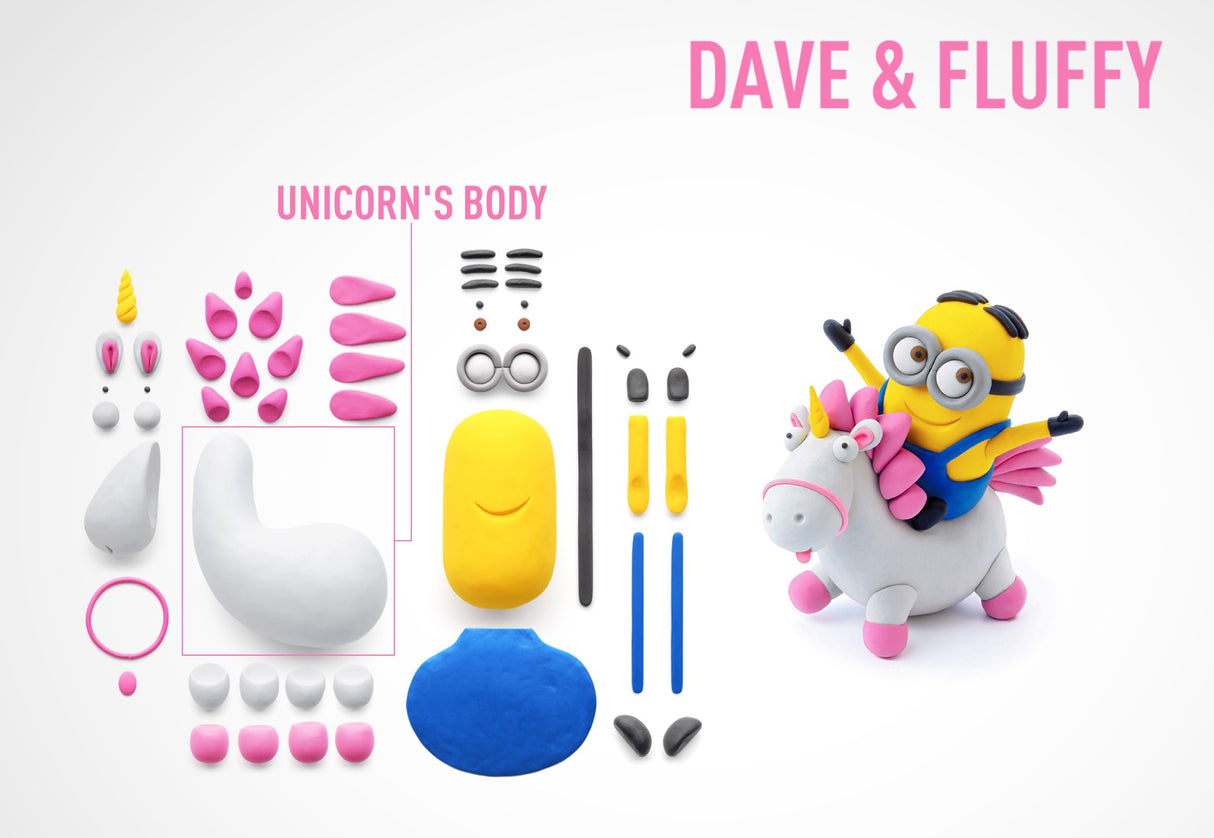 HEY CLAY voolimismass Minion Dave & Fluffy 50181E