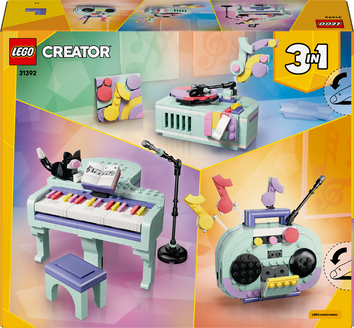 LEGO Creator Muusikateemaline kaunistus: klaver kassiga 31392L
