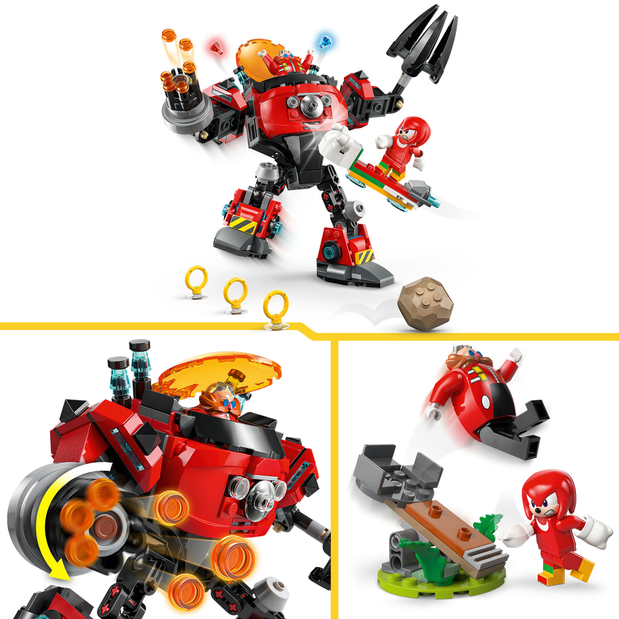 LEGO Sonic Knuckles vs. dr Eggman egg crusher robot 77005L