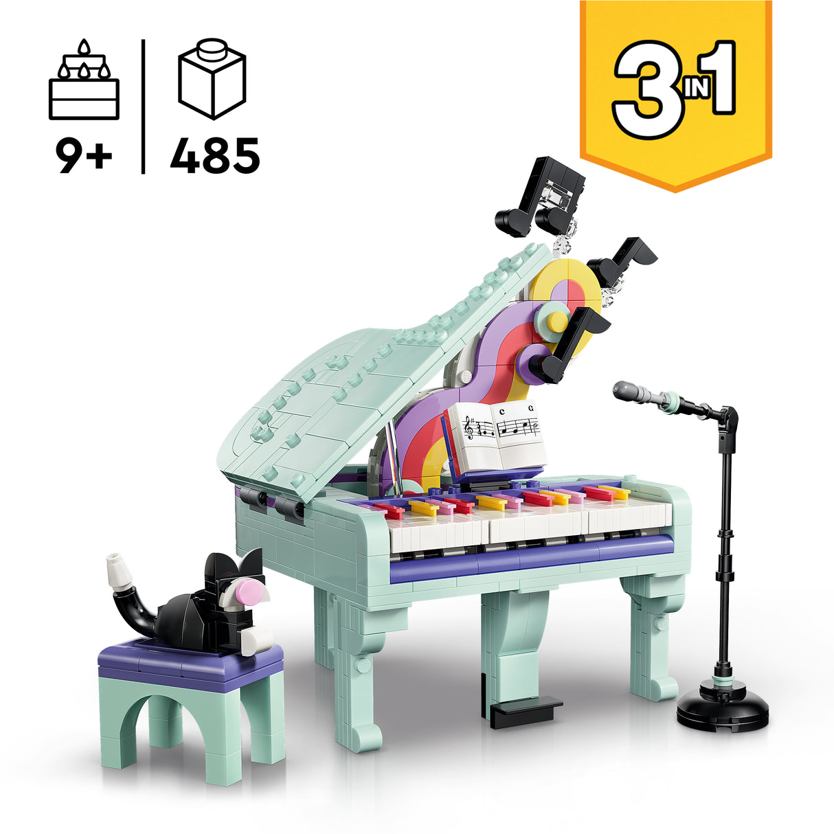 LEGO Creator Muusikateemaline kaunistus: klaver kassiga 31392L