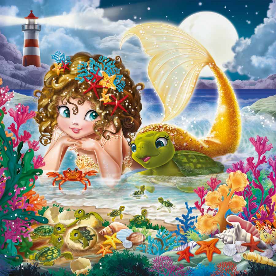 Ravensburger pusle 3x49 tk Kaunid merineitsid 080632V