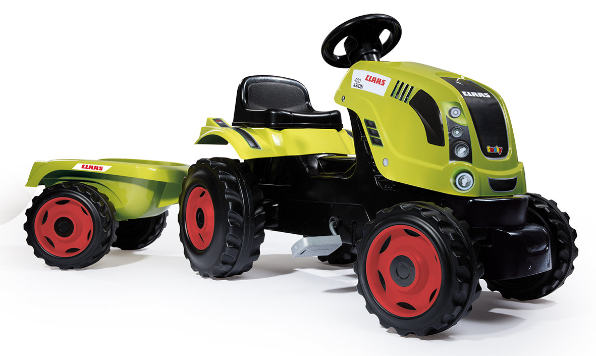 Smoby pealeistutav pedaalidega lastetraktor Claas Farmer XL järelkäruga 710114S
