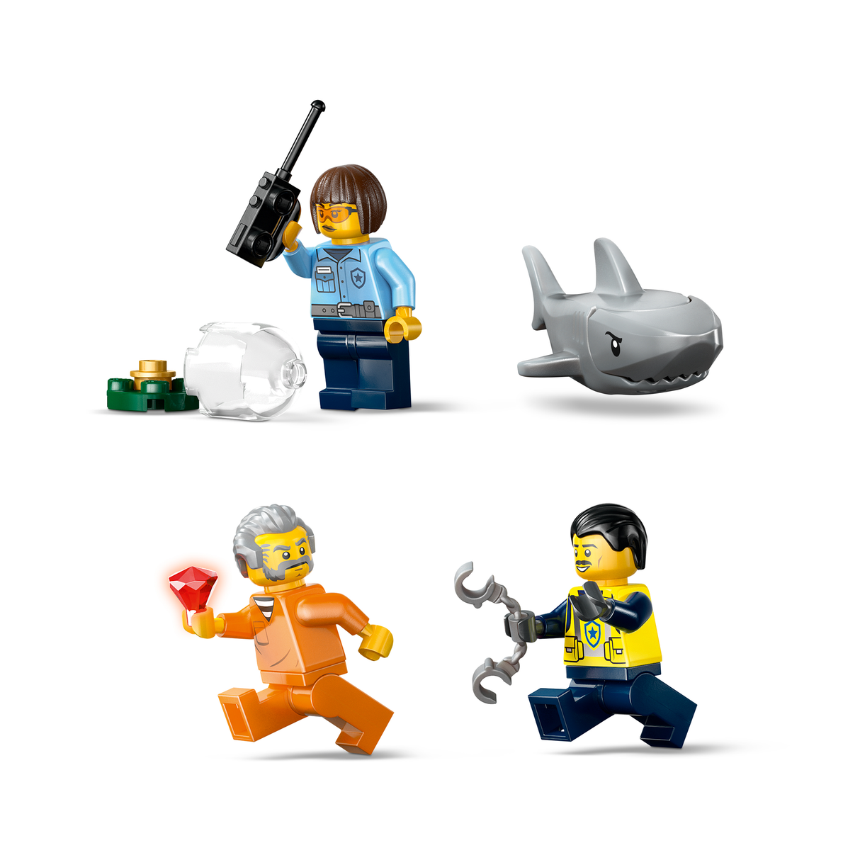 LEGO City Ujuva politseipaadi tagaajamine 60456L