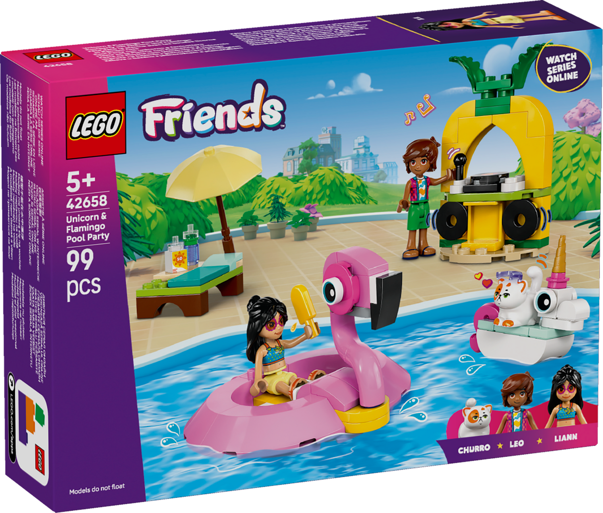 LEGO Friends Ükssarviku ja flamingo basseinipidu 42658L