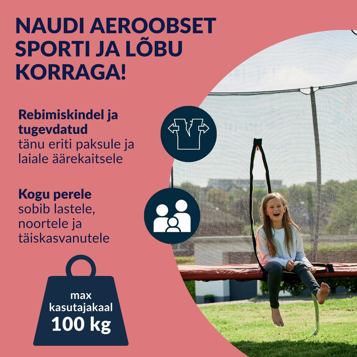 HUDORA batuut Fantastiline 250 - vastupidav Saksa kvaliteet 65745A