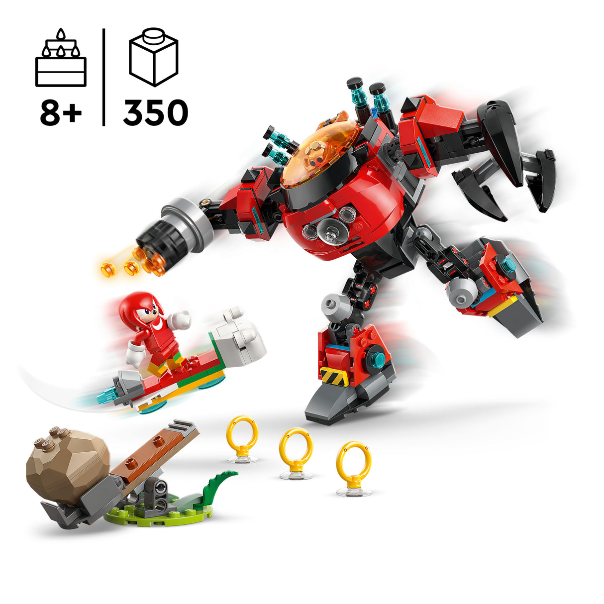 LEGO Sonic Knuckles vs. dr Eggman egg crusher robot 77005L