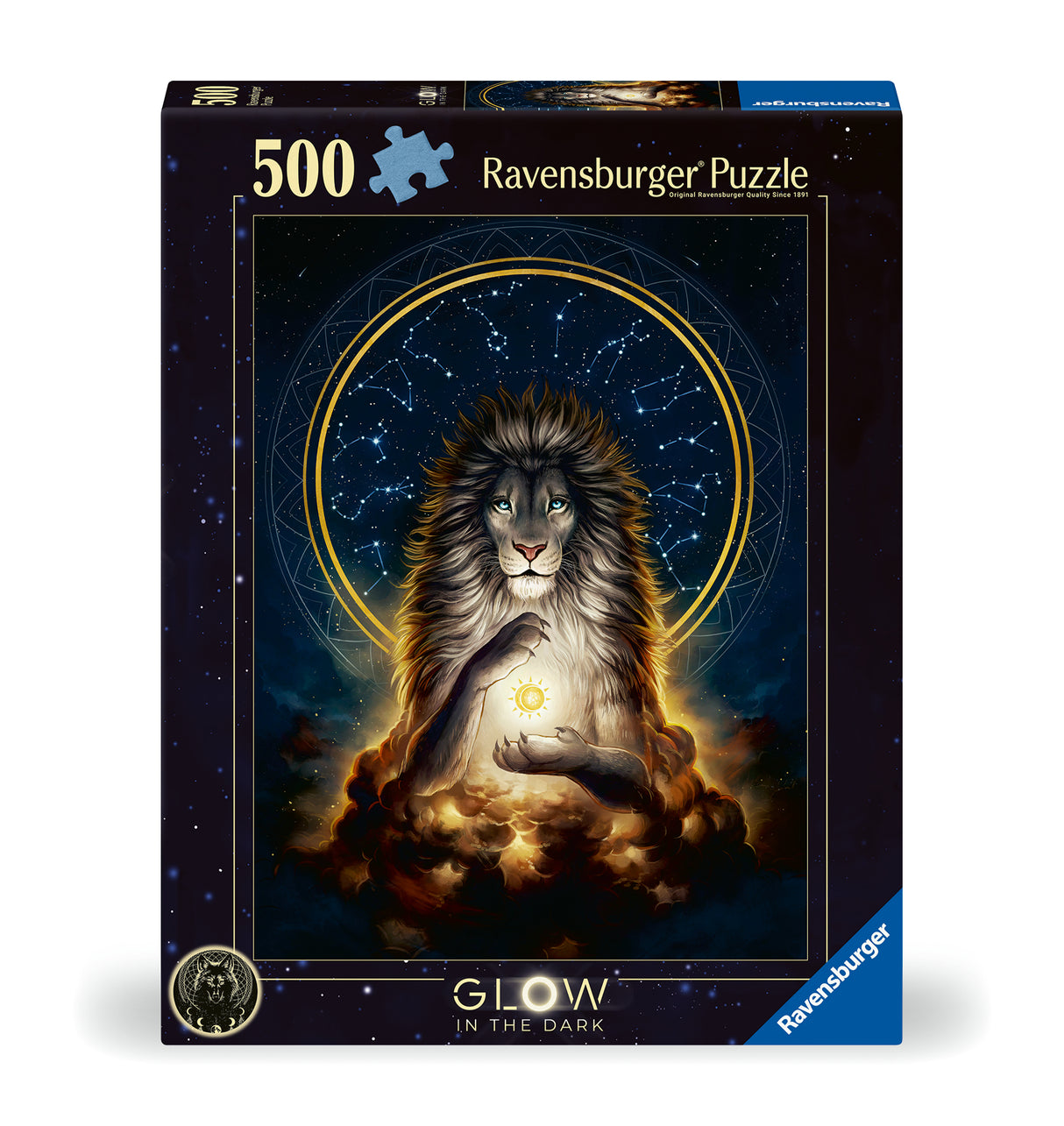 Ravensburger pimedas helendav pusle 500 tk: lõvi 12000480V