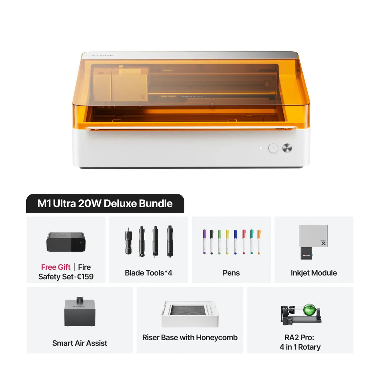 xTool M1 Ultra 20W neli-ühes meisterdamismasina Deluxe komplekt P1030692-DELUXE