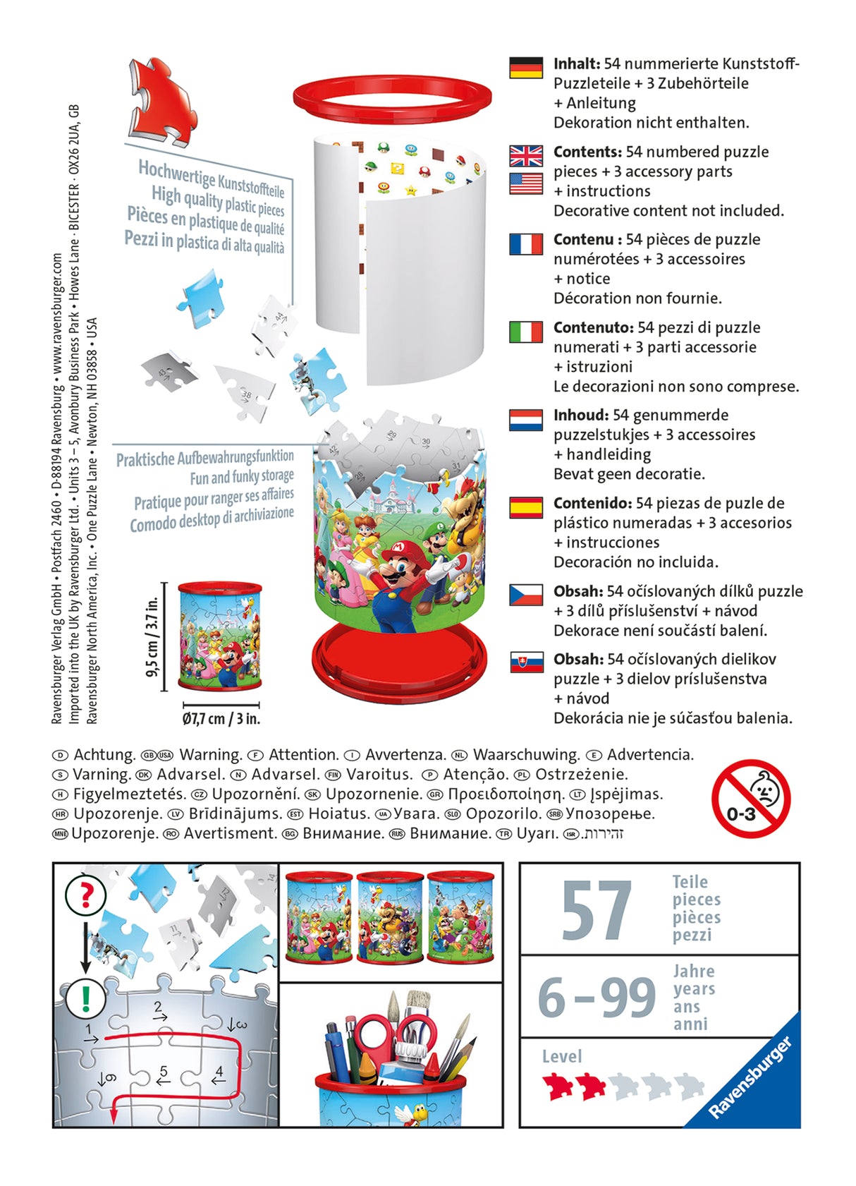 Ravensburger 3D pusle pliiatsitops Super Mario 112555V