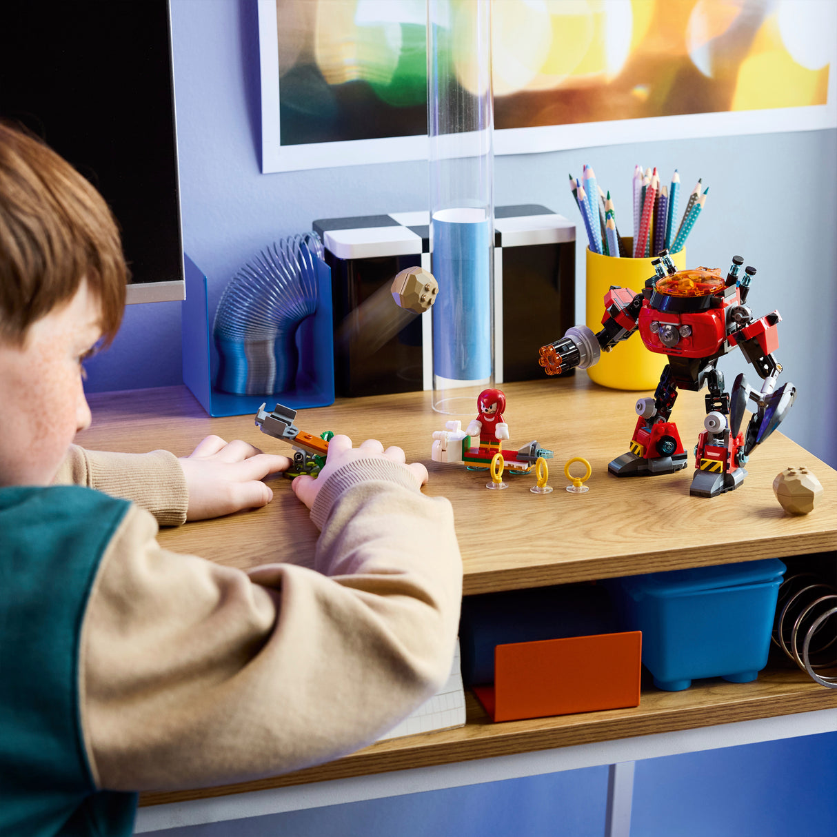 LEGO Sonic Knuckles vs. dr Eggman egg crusher robot 77005L