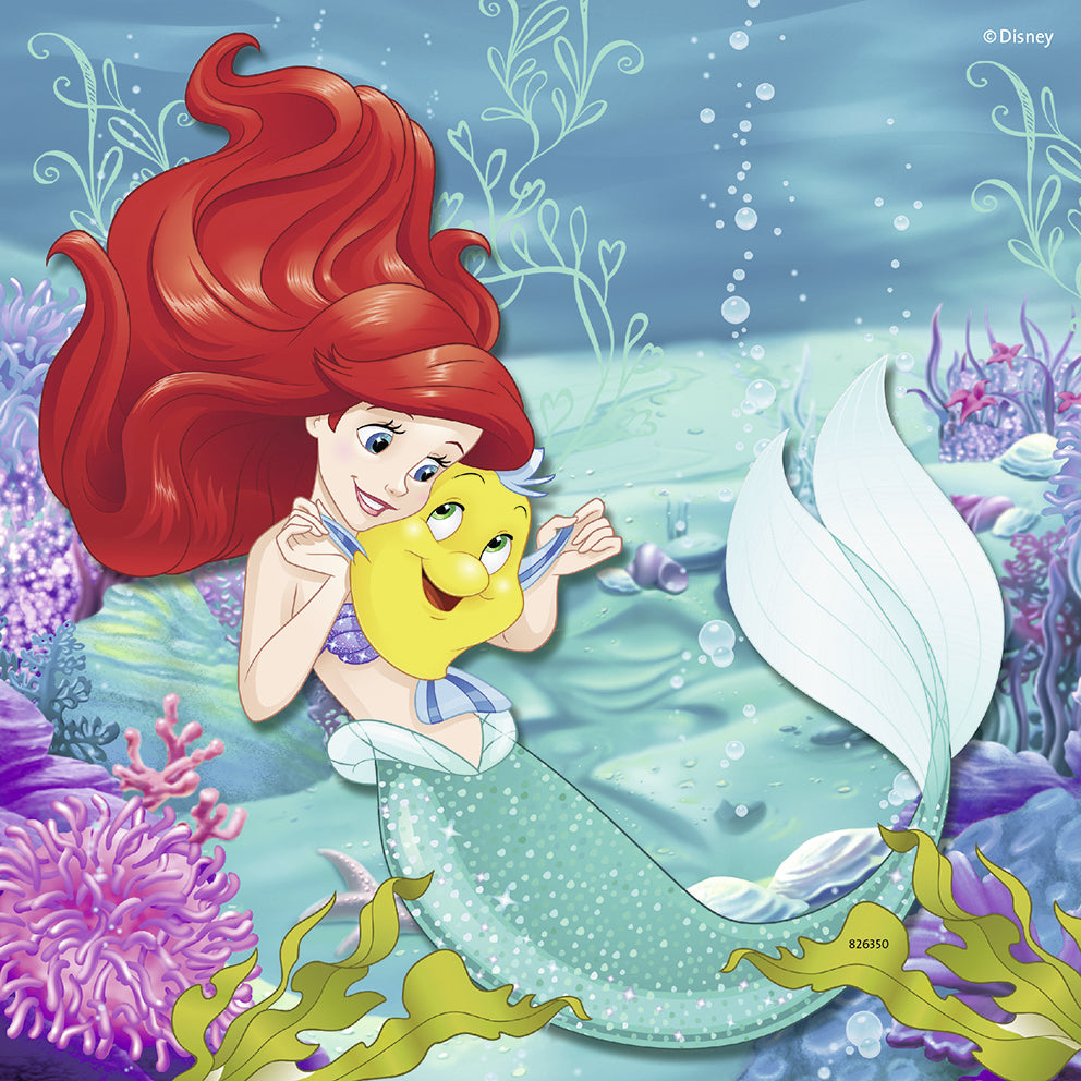 Ravensburger pusle 3x49 tk Printsessid Ariel, Tuhkatriinu ja Belle
093502V