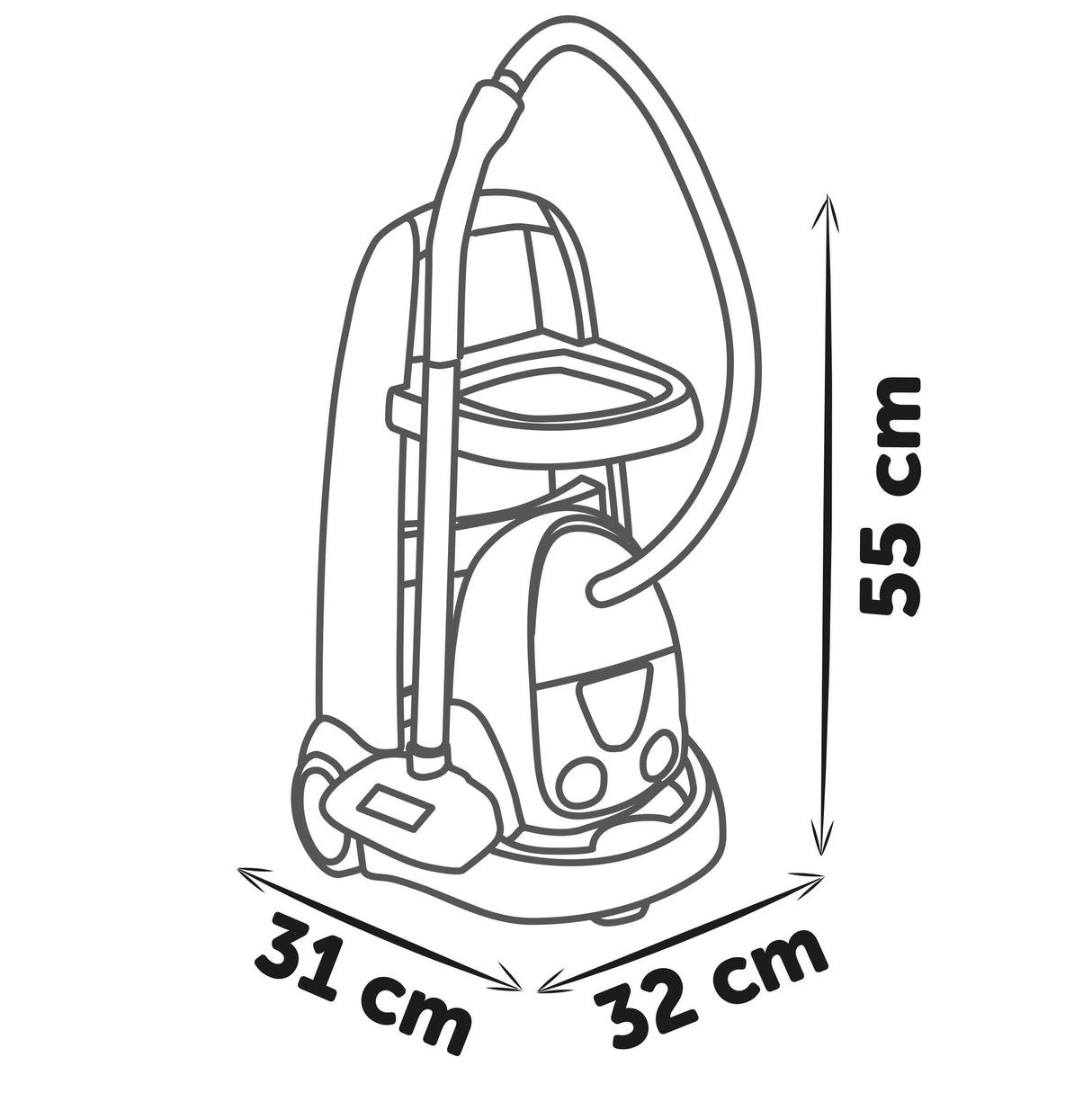 Smoby koristuskäru ja tolmuimeja Rowenta 330325S