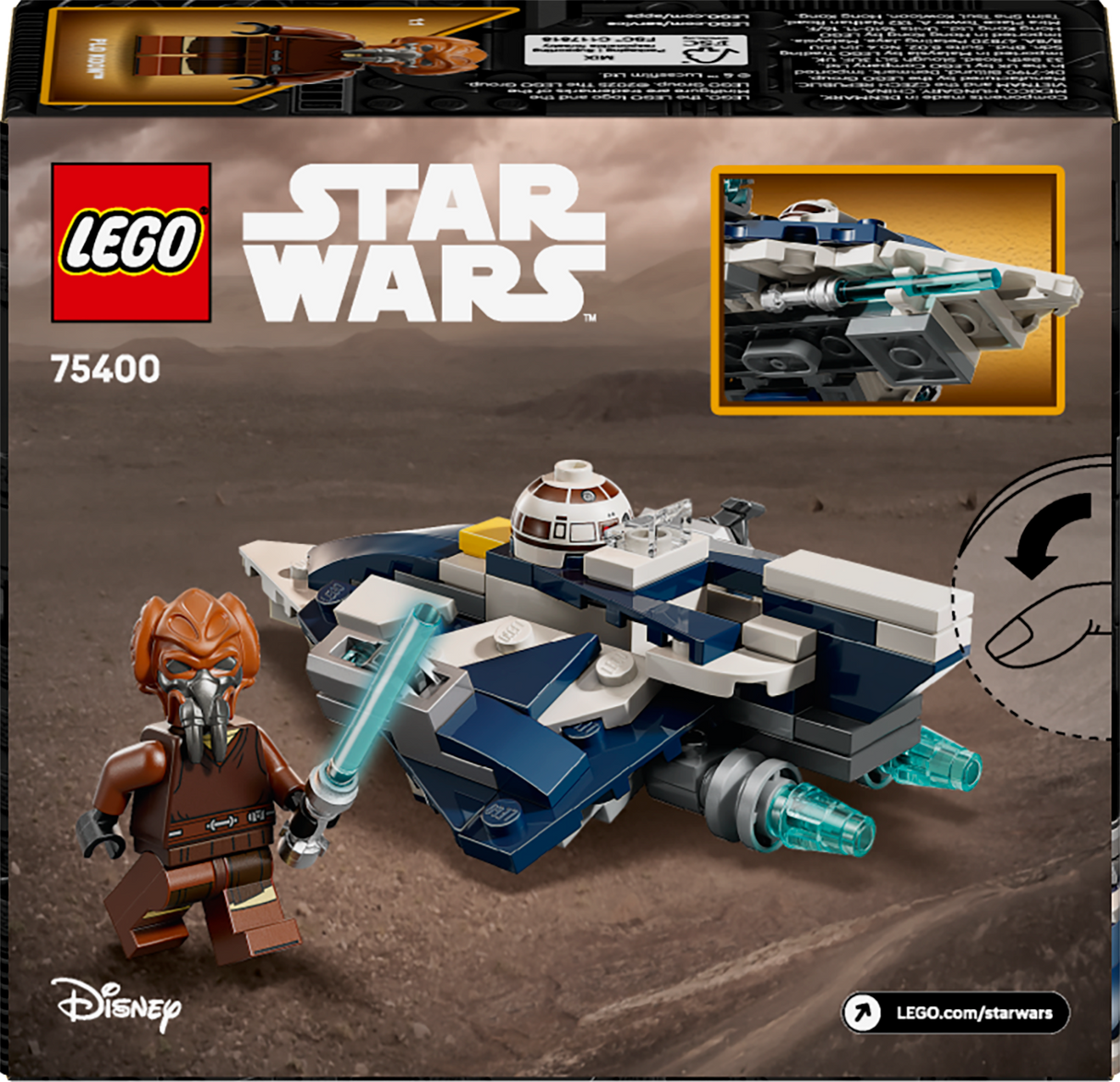LEGO Star Wars Plo Kooni Jedi Starfighter™-i mikrovõitleja 75400L