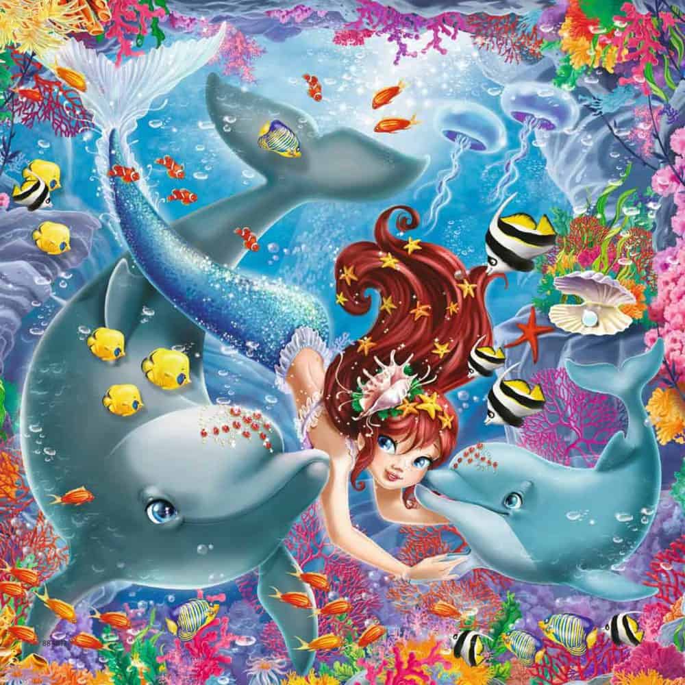 Ravensburger pusle 3x49 tk Kaunid merineitsid 080632V