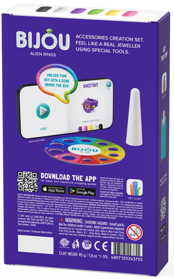 HEY CLAY voolimismass Sõrmused tulnukad 31003E