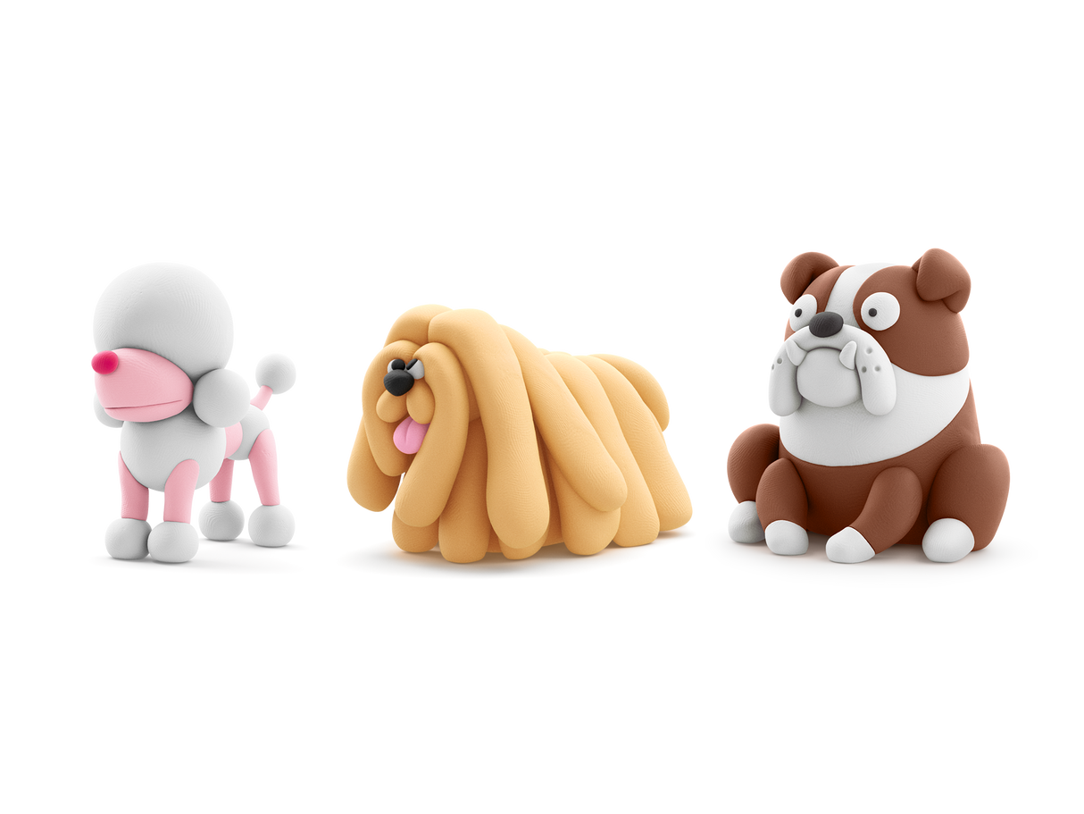 HEY CLAY voolimismass 6 tk: koerasõprade valik 60057E