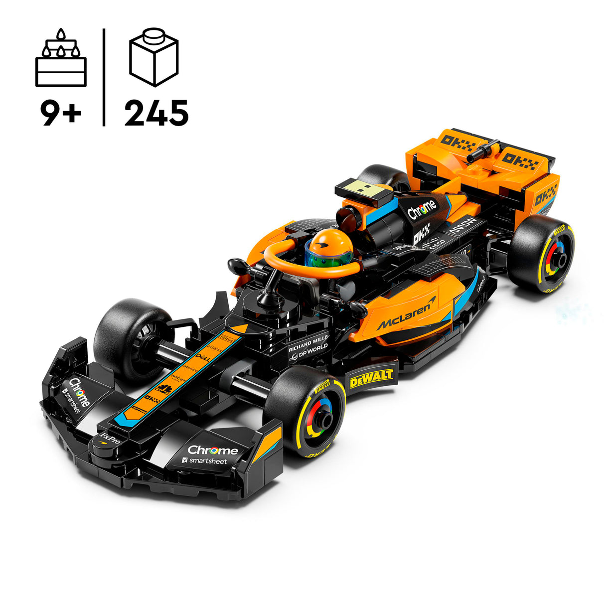 LEGO Speed Champions 2023 McLaren vormel 1 võidusõiduauto 76919L