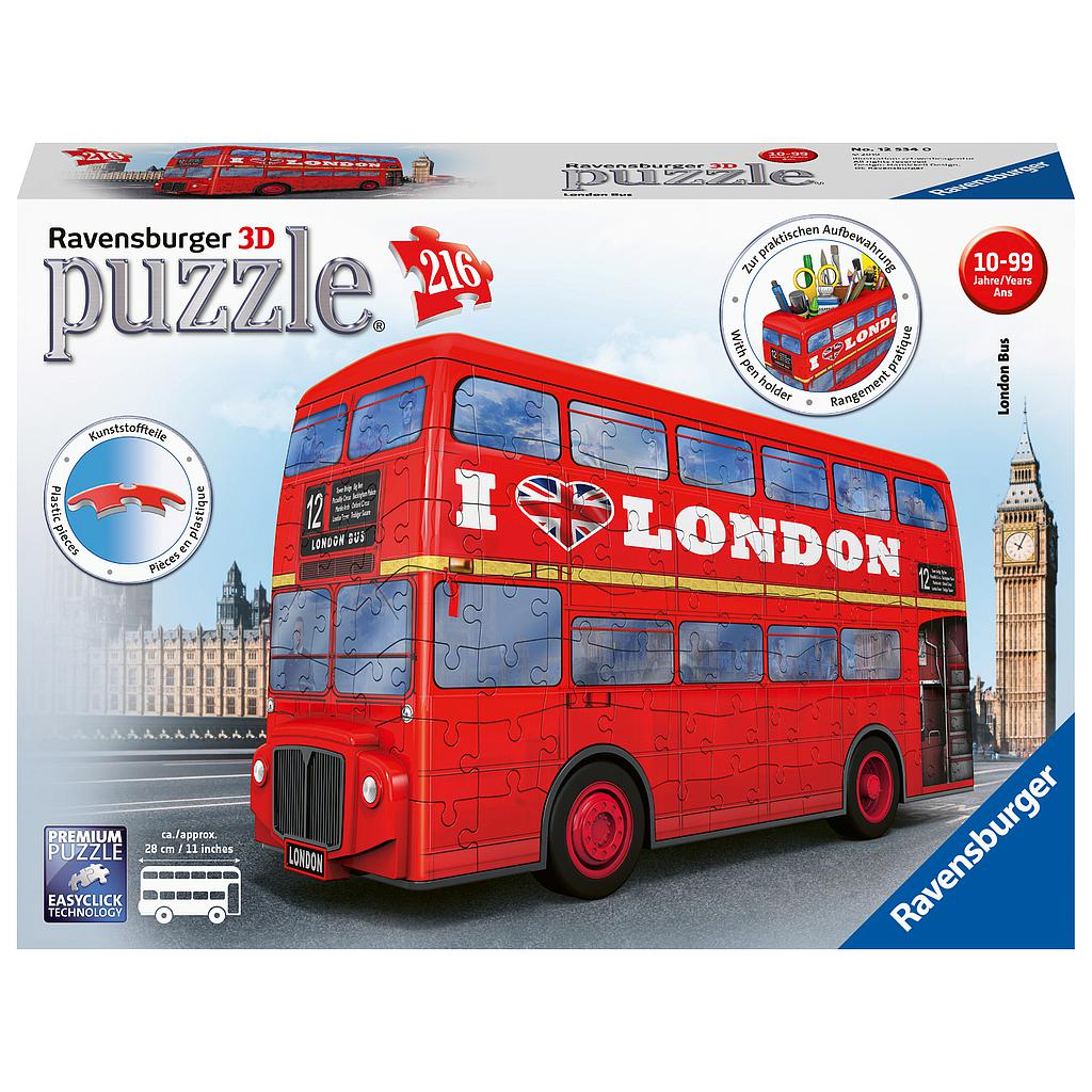Ravensburger 3D pusle pliiatsitops 216 tk London buss 125340V