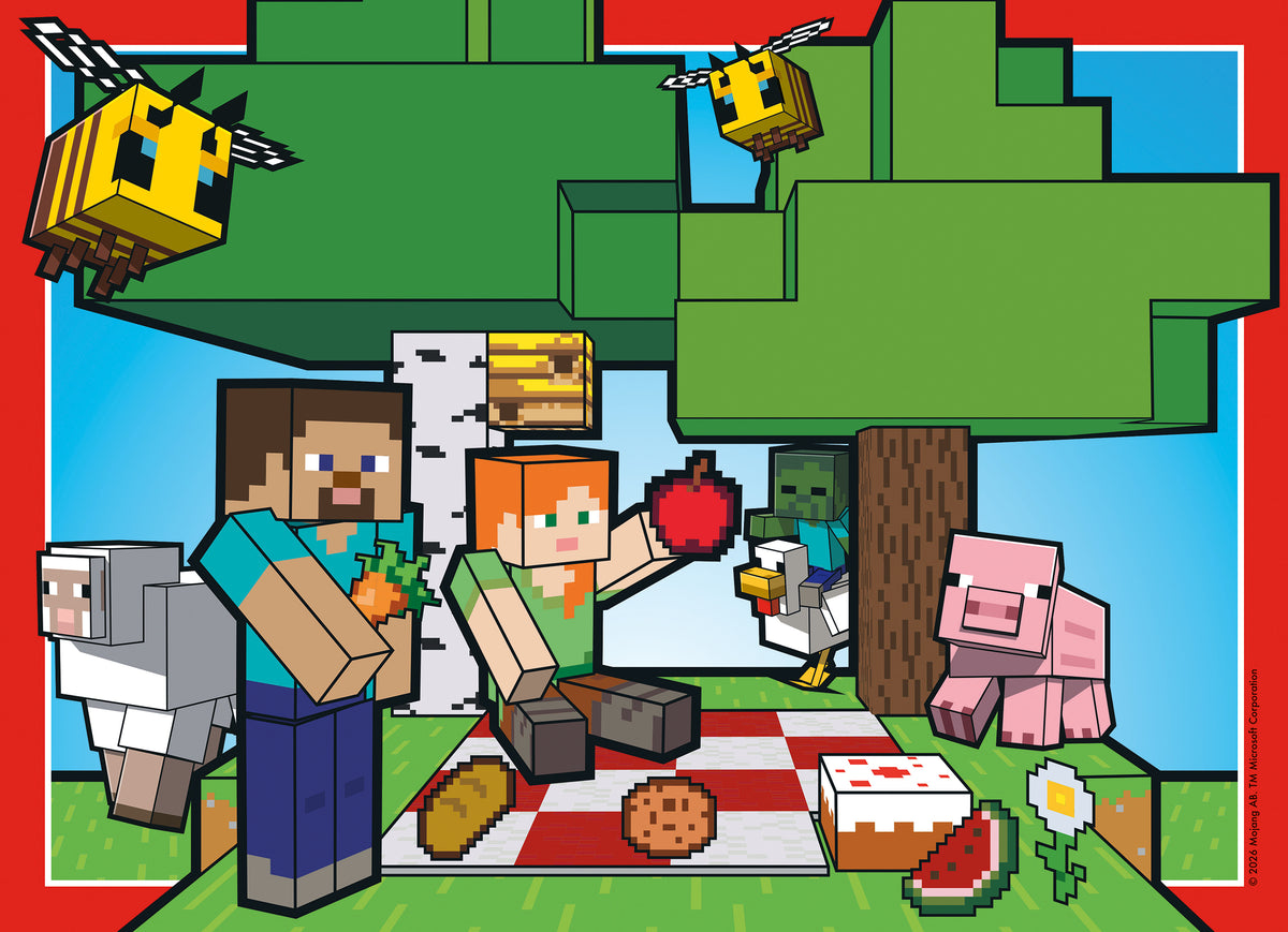 Ravensburger pusle 4x100 tk : Minecraft 12004290V