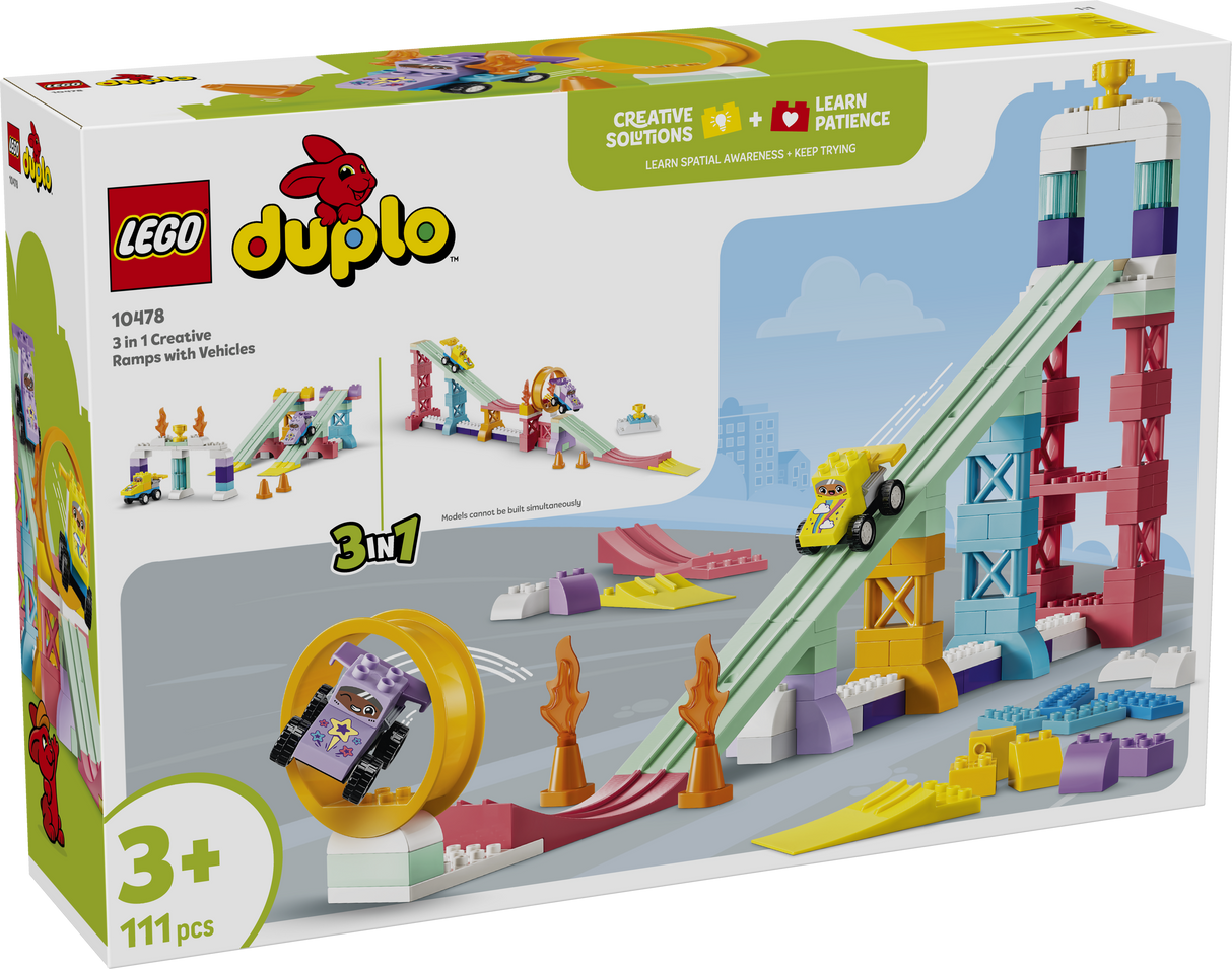 LEGO DUPLO linn Kolm ühes loomingulised rambid sõidukitega 10478L