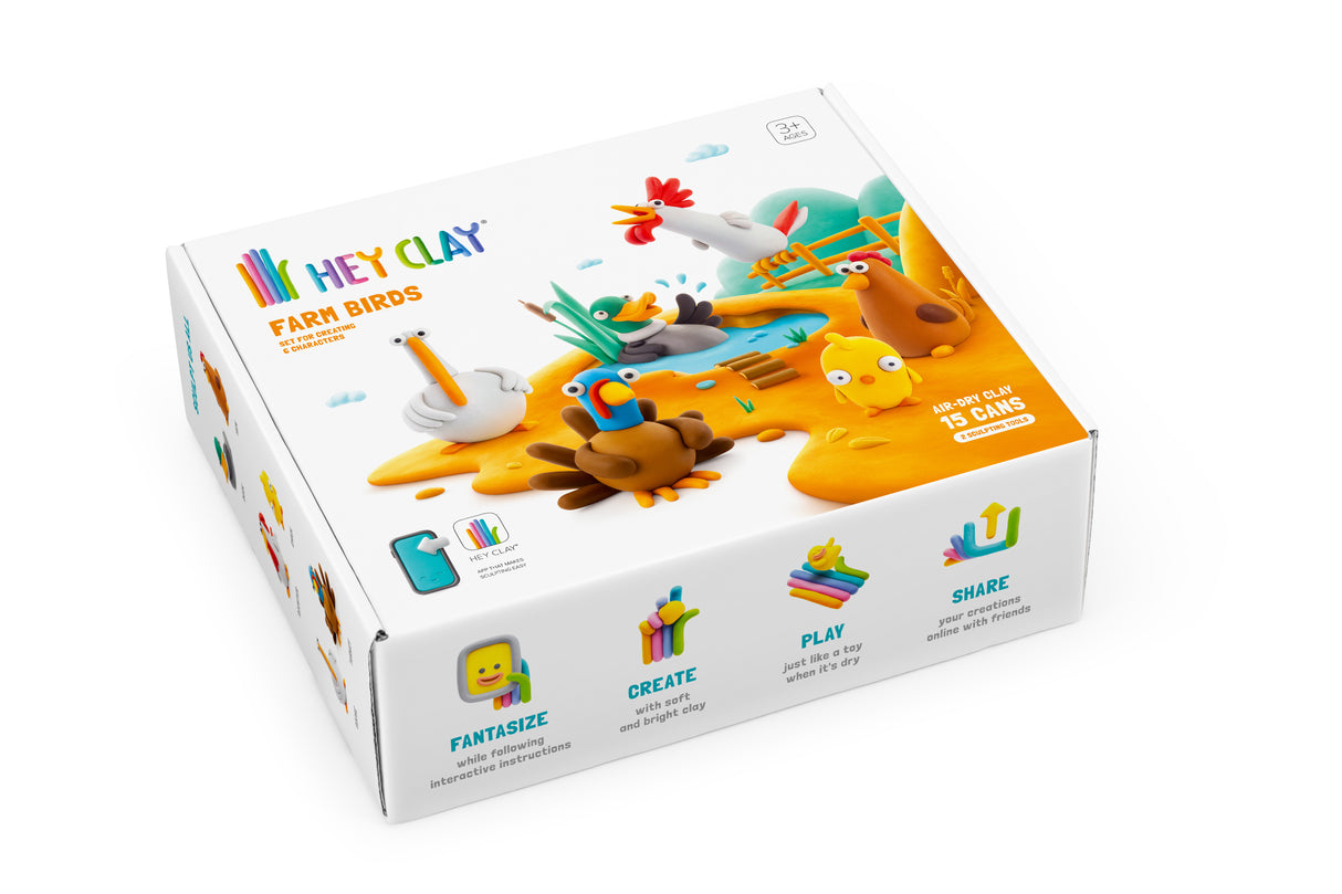 HEY CLAY voolimismass Farmilinnud 15 tk 15020E