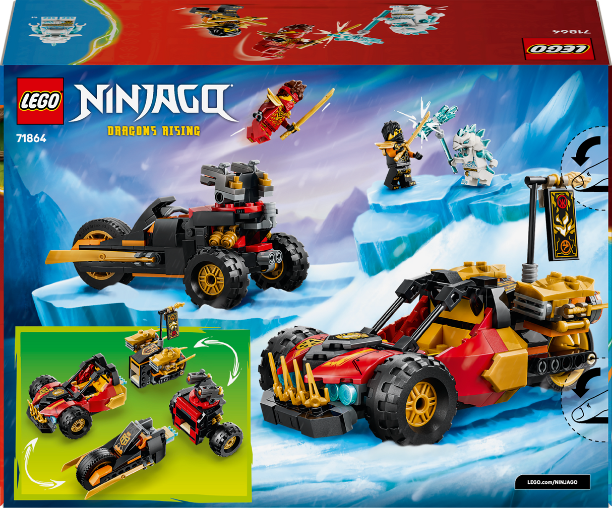 LEGO Ninjago Kai ja Cole'i kombineeritud sõidukid 71864L