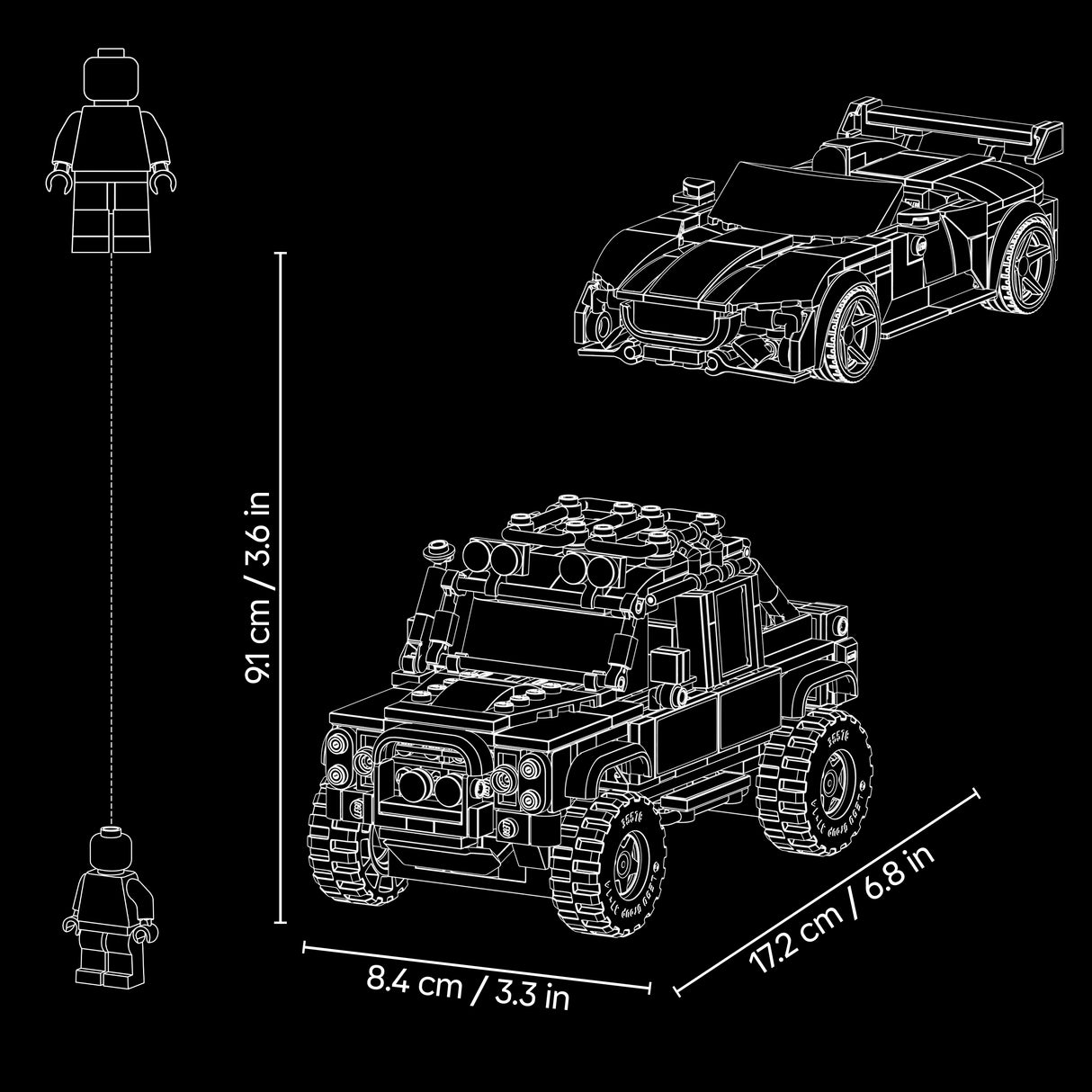 LEGO Speed Champions Jaguar Project 7 ja Land Rover Defender 77264L