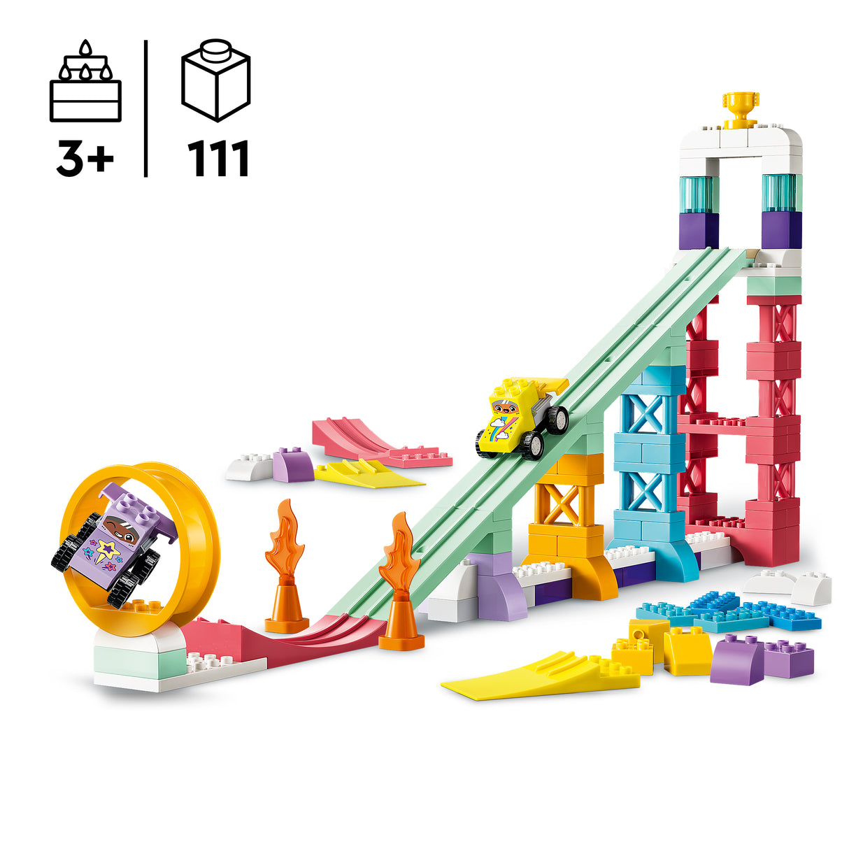 LEGO DUPLO linn Kolm ühes loomingulised rambid sõidukitega 10478L