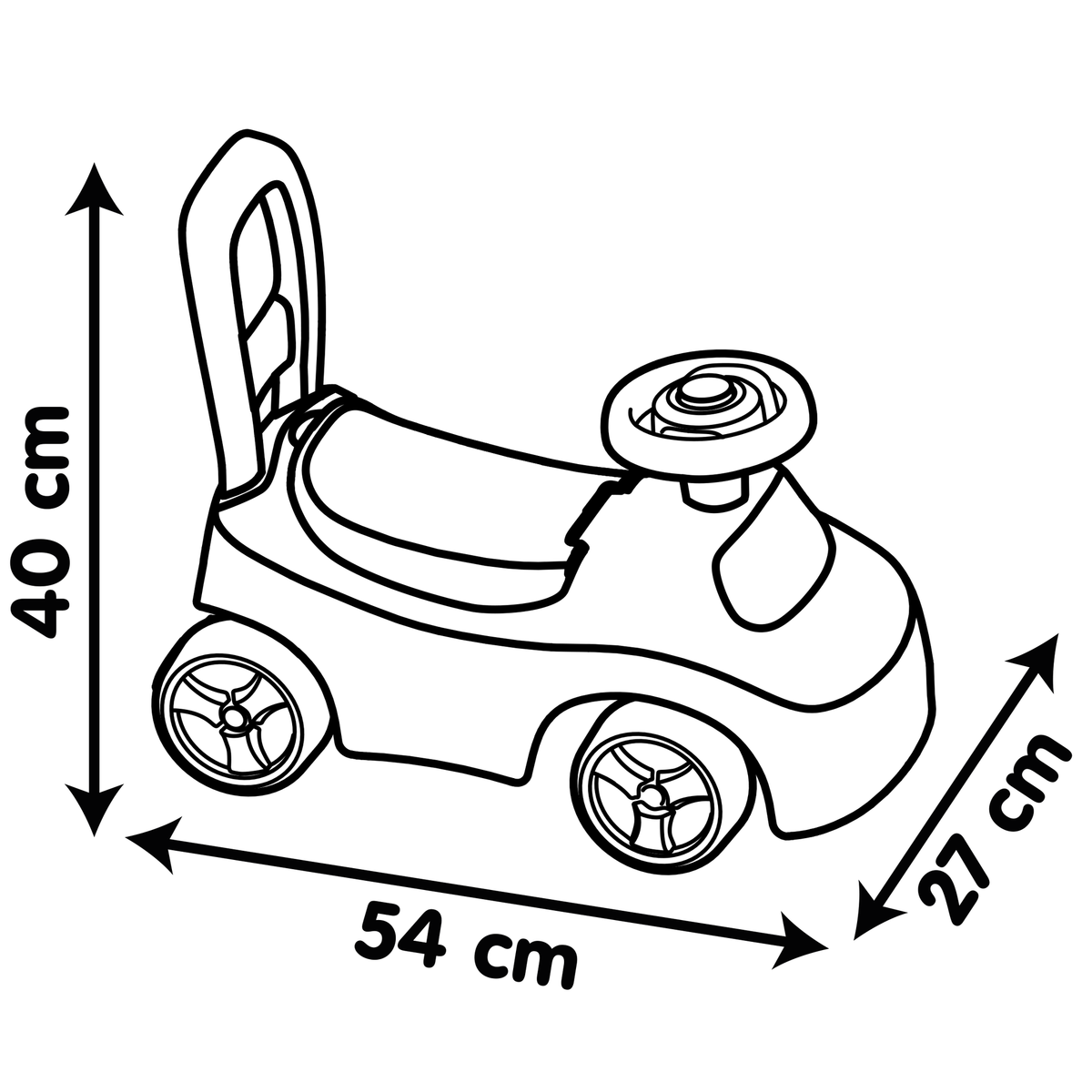 Smoby pealeistutav auto - punane 720541S