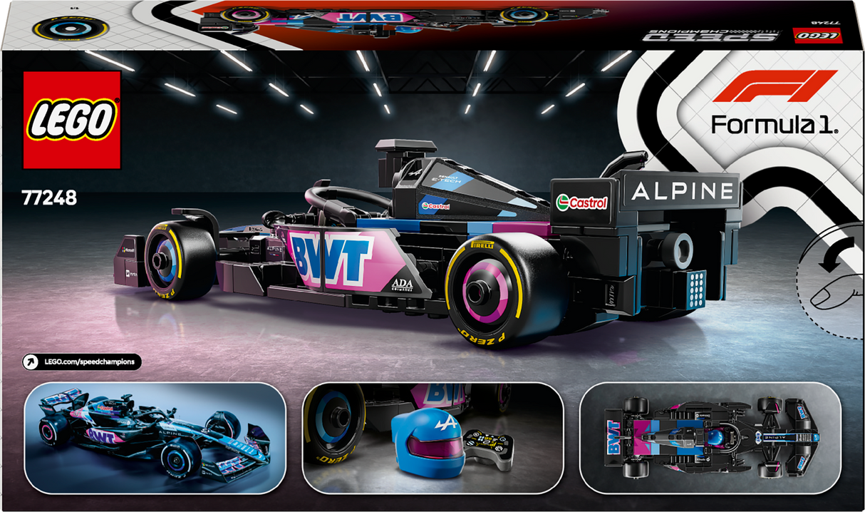 LEGO Speed Champions BWT Alpine F1 Team A524 võidusõiduauto 77248L