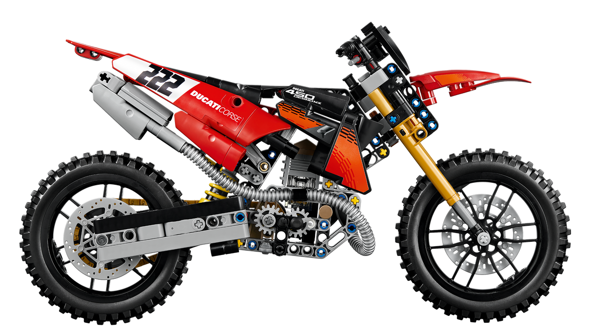 LEGO Technic Ducati Desmo450 MX Factory mootorratas 42238L