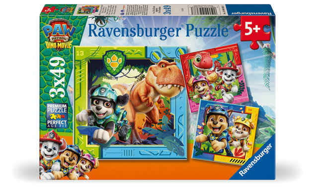 Ravensburger pusle 3x49 tk: Käpapatrulli film dinosaurustega 12004368V