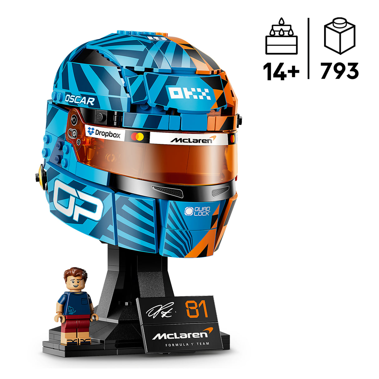 LEGO Editions McLaren Mastercard F1 Team Oscar Piastri kiiver 43017L