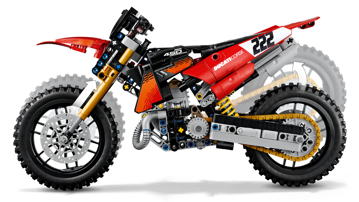 LEGO Technic Ducati Desmo450 MX Factory mootorratas 42238L